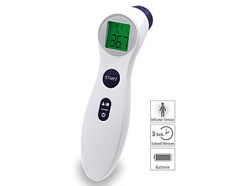 Thermometer kontaktlos: newgen medicals Medizinisches Infrarot-Fieberthermometer für kontaktlose Stirn-Messung