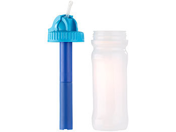 Semptec Trinkflasche mit Wasserfilter Pro, 500ml, Filterung 99,99%, bis 1.500l