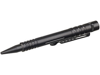 VisorTech 4in1-Tactical Pen mit Kugelschreiber, LED-Licht, Glasbrecher