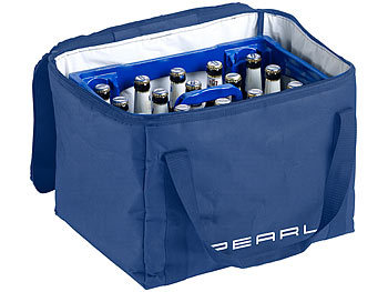 Kühltasche Bier: PEARL Isolierte Kühltasche, verstärkter Trageriemen für Bierkästen, 30 Liter