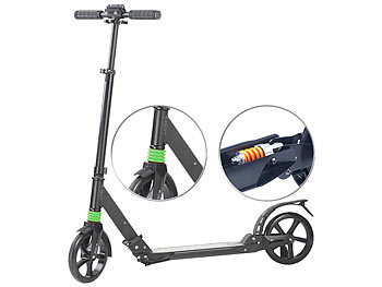 PEARL Klappbarer Profi-City-Roller, XXL-Räder, 2-fache Federung, bis 100 kg