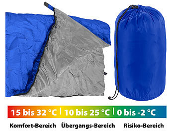 Deckenschlafsack: PEARL Leichter Decken-Schlafsack, 200 g/m² Hohlfaser-Füllung, 190 x 75 cm
