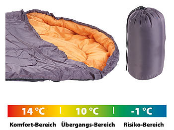 Schlafsäcke: Semptec 3-Jahreszeiten-Mumienschlafsack, 300 g/m² Füllung, 220 x 75 x 50 cm