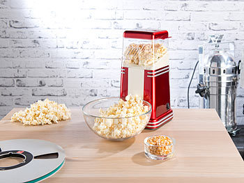 Rosenstein & Söhne XL-Heißluft-Popcorn-Maschine für bis zu 100 g Mais, 1.200 Watt