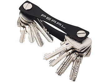 PEARL Schlüssel-Organizer für bis zu 24 Schlüssel, aus Aluminium, schwarz