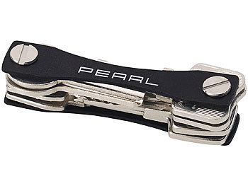 PEARL Schlüssel-Organizer für bis zu 24 Schlüssel, aus Aluminium, schwarz