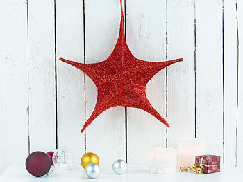 Hinstellen glänzende festliche Weihnachtszeit Sternformen rote Glitzernde