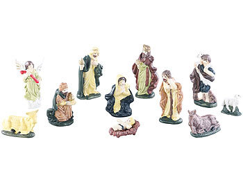 Britesta 11-teiliges Weihnachtskrippen-Figuren-Set aus Porzellan, handbemalt