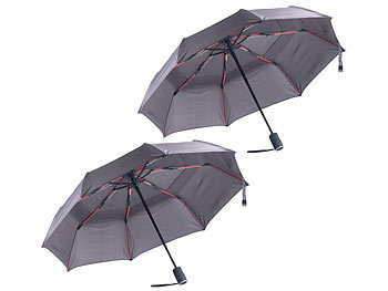 Sturm Regenschirm: Carlo Milano 2 Taschenschirme mit Teflon®-Beschichtung 210 T, sicher bis 140 km/h