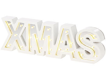 Weihnachtsdeko-Buchstaben beleuchtet Vintage
