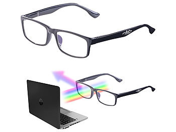 Blaulicht Blocker Brille: infactory Augenschonende Bildschirm-Brille mit Blaulicht-Filter, +2,5 Dioptrien