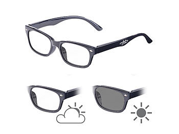infactory Selbsttönende Brille mit UV-Schutz 400, 0 Dioptrien