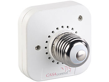 CASAcontrol E27-Lampenfassung mit kinetischem Funk-Taster (kompakt), bis 60 Watt