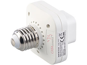 CASAcontrol E27-Lampenfassung mit kinetischem Funk-Taster (kompakt), bis 60 Watt