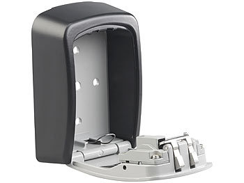 Xcase Mini-Schlüssel-Safe zur Wandmontage, 1-mm-Aluminium, Zahlenschloss