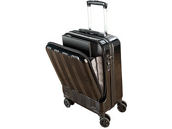 Handgepäck Koffer: Xcase Handgepäck-Trolley mit Laptop-Fach, Powerbank-Anschluss, TSA, 30 l