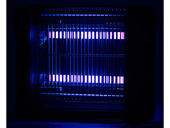 Lunartec UV-Insektenvernichter mit Rundum-Gitter, 2 UV-Röhren, 1.600 V, 12 Watt