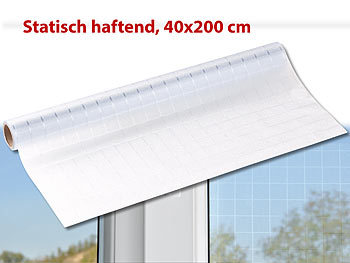 infactory Sichtschutz-Folie "Karo", statisch haftend, 40x200 cm