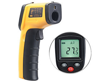 Temperaturmessgerät: AGT Berührungsloses Infrarot-Thermometer mit Laserpointer, -50 bis +380 °C