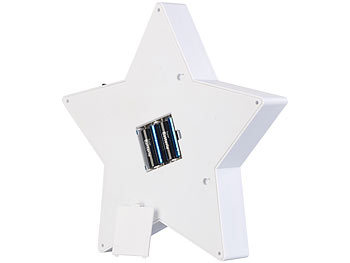 Lunartec Sternförmiger Unendlichkeitsspiegel, 60 weiße LEDs, Versandrückläufer