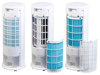Sichler 3in1-Luftkühler, Turmventilator und Luftbefeuchter, 60 Watt, 3-l-Tank