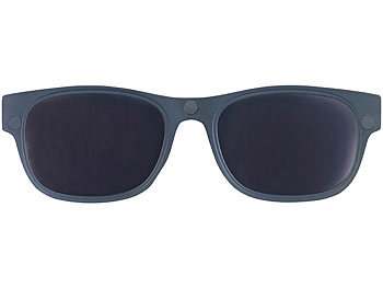 PEARL 3in1-Bildschirm-Brille mit magnetischem Sonnen- und Nachtsicht-Aufsatz