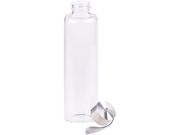 PEARL 2er-Set Trinkflaschen aus Borosilikat-Glas, 550 ml, spülmaschinenfest