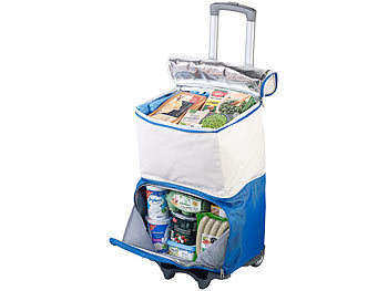 Xcase 2in1-Einkaufs-Tasche-Trolley mit geteilten ISO-Kühltaschen, 45 Liter