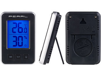 PEARL 3er-Set digitale Thermometer/Hygrometer, Komfortanzeige, LCD-Display