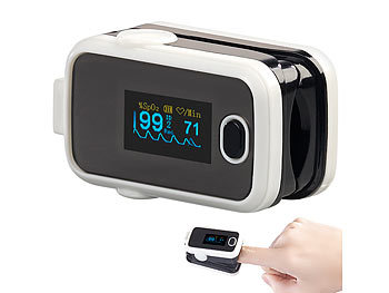 newgen medicals Medizinischer Finger-Pulsoximeter mit OLED-Display, Versandrückläufer