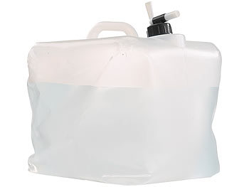 Semptec 3er-Set Faltbare Wasserkanister mit Zapfhahn, 20 Liter