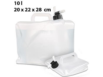 Semptec Faltbare Wasserkanister mit Zapfhahn, 5 Liter, 3er-Set
