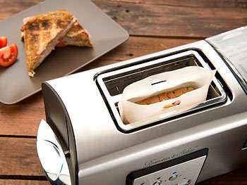Rosenstein & Söhne 9x Dauer-Antihaft-XL-Toastbags für Toaster, Mikrowelle & Backofen