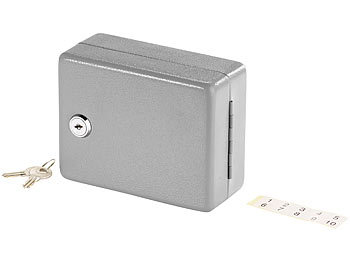Xcase Mini-Stahl-Schlüsselschrank für 10 Schlüssel, mit Sicherheitsschloss