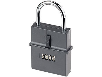 Xcase Bügel-Schlüssel-Safe, 0,8-mm-Stahl, Zahlenschloss, flexible Anbringung