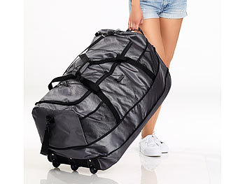Xcase Reisetasche mit Trolley-Funktion, faltbar, erweiterbar, 75 - 100 l