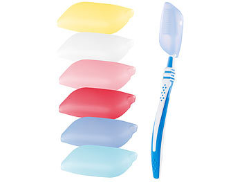 Semptec Hygienische Zahnbürsten-Reisehüllen aus Silikon im 6er-Set