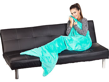 Schwanzflossendecke: Wilson Gabor Weiche Meerjungfrau-Decke mit Flosse für Erwachsene, 180 x 70 cm, grün