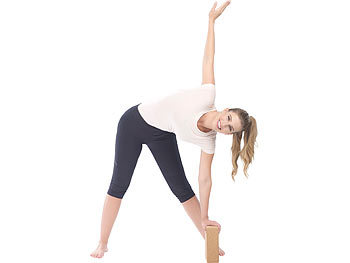 newgen medicals 2er-Set Yoga-Blöcke, ökologischer Natur-Kork, je 22,7 x 7,6 x 14,9 cm