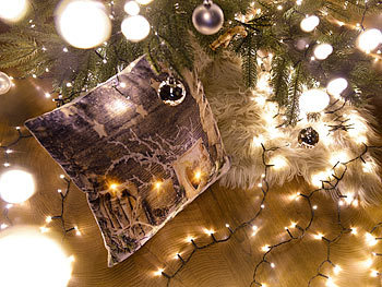 Geschenk Mitbringsel Xmas Leuchtende Füllung Deco Stimmung Wintermotiv Kissenhülle