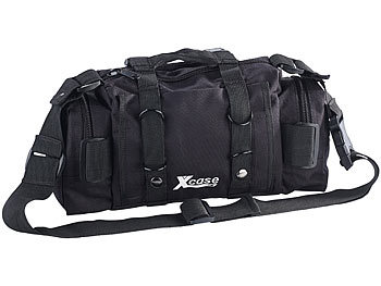 Brustbeutel Kameratasche Taktische Wandern: Xcase 3in1-Hüft- & Schulter-Tragetasche mit 4 Reißverschlussfächern