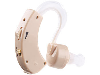 Höhrhilfe: newgen medicals HdO-Hörverstärker HV-150, externer Hörer, Basic, bis 50 dB Verstärkung