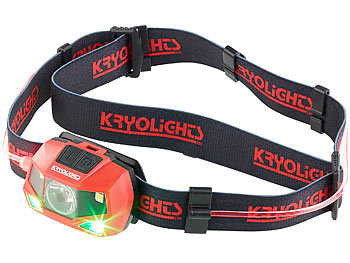 KryoLights Stirnlampe SL-183 mit 3-Watt-LEDs (COB / SMD) und Rundum-Lichtschlauch
