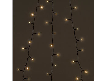 Lunartec Weihnachtsbaum-Überwurf-Lichterkette mit 6 Girlanden & 180 LEDs, IP44
