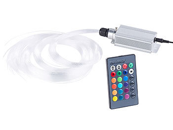 Lunartec Glasfaser-RGB-LED-Sternenhimmel mit Fernbedienung, Versandrückläufer