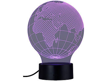 Lunartec 3D-Leuchtmotiv "Planet Erde" für Deko-LED-Lichtsockel LS-7.3D