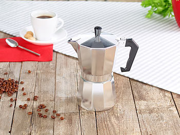Espresso-Kanne zum Zubereiten von Kaffee mit Dampfdruck