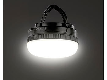 Luminea LED-Campingleuchte mit Aufhänge-Bügel & Magnet, COB, 110 Lumen, 3 Watt