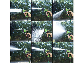 Royal Gardineer Brause für Gartenschläuche mit 9 Wasserstrahl-Einstellungen