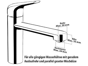 Royal Gardineer Universal-Wasserhahn-Adapter zum Anschluss von Gartenschläuchen
